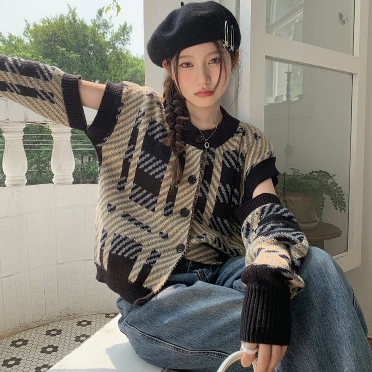 袖取り外し2WAY丸首カーディガン | LADY LIKE  | 詳細画像3 