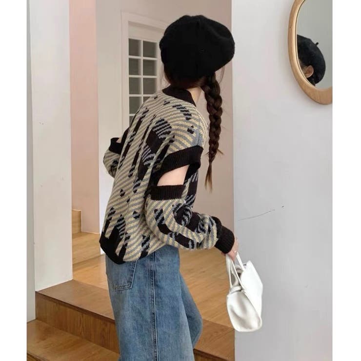 袖取り外し2WAY丸首カーディガン | LADY LIKE  | 詳細画像4 