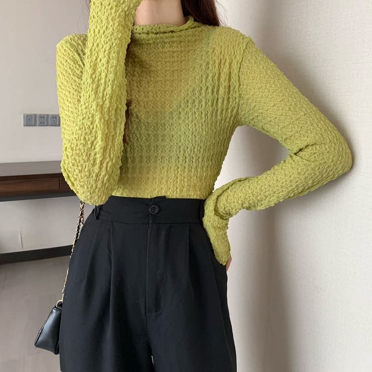 未使用タグ付 プラージュ モヘヤ 23AW イエロー シアータートルネックニット 23区 ニット セーター ピュアカシミヤ タートルネック レディース