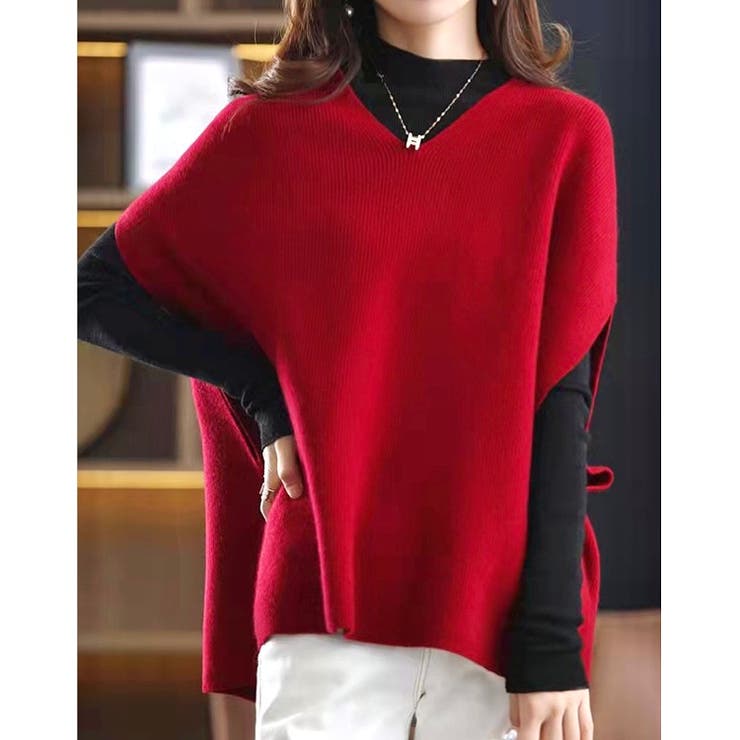 ドロップショルダーノースリーブニット | LADY LIKE  | 詳細画像9 