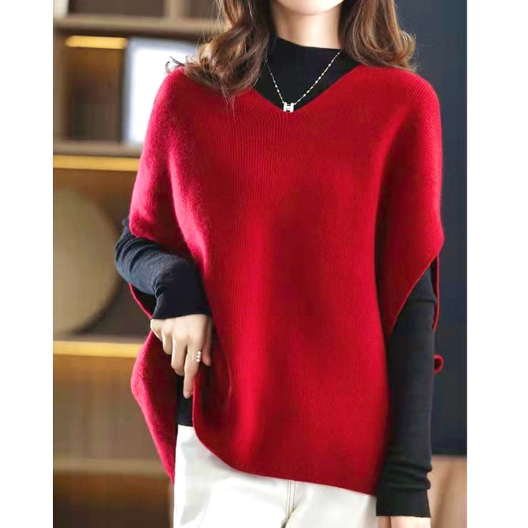 ドロップショルダーノースリーブニット | LADY LIKE  | 詳細画像10 