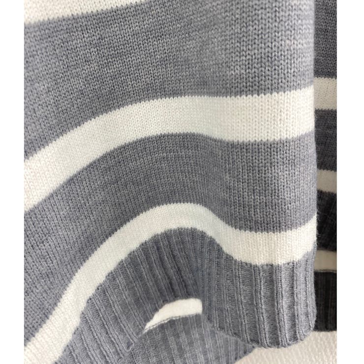 ハーフジップハイネックボーダーニット | LADY LIKE  | 詳細画像12 