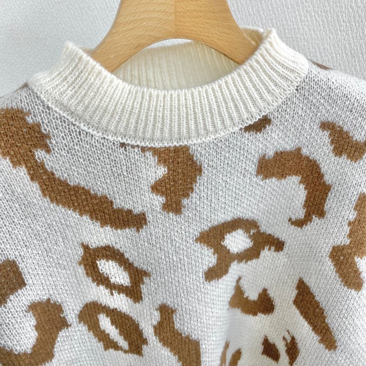 レオパード柄ゆったりプルオーバーニット[品番：SHNW0008200]｜LADY