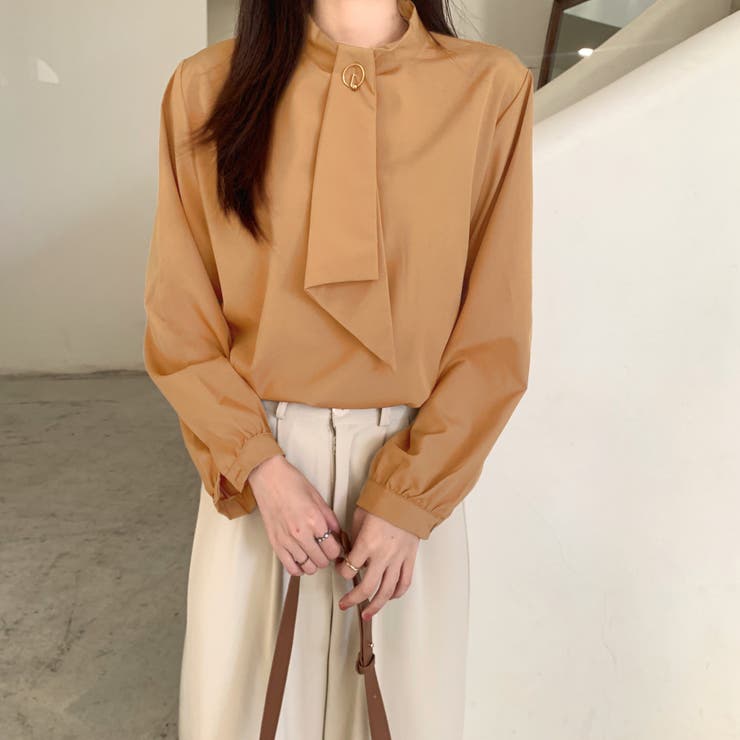 ボウタイ付バンドカラーシャツ | LADY LIKE  | 詳細画像4 