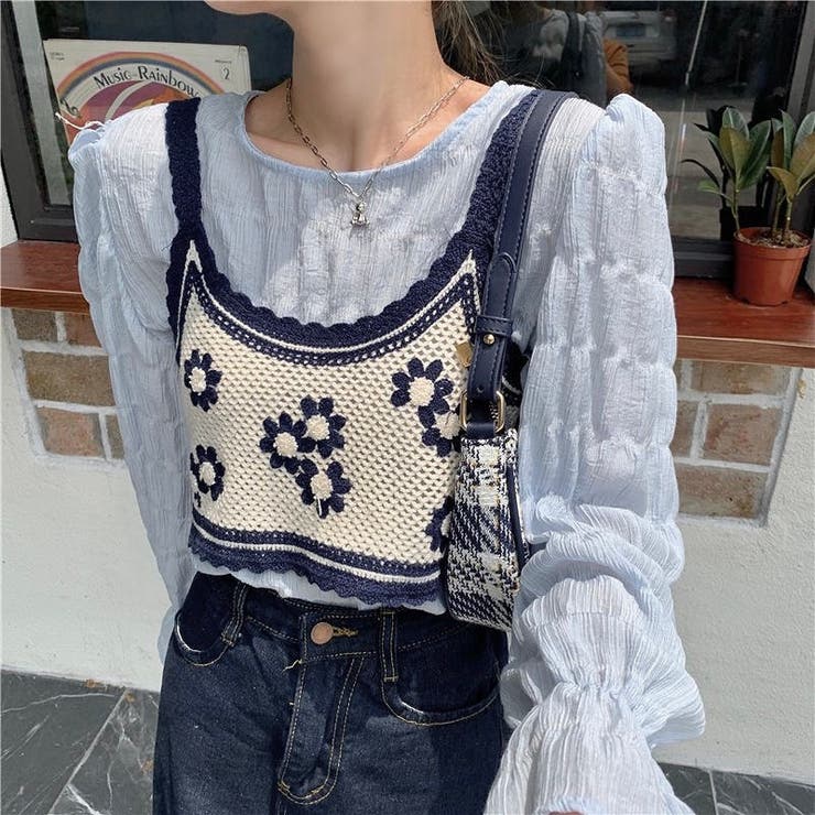 キャンディスリーブくしゅくしゅブラウス | LADY LIKE  | 詳細画像6 