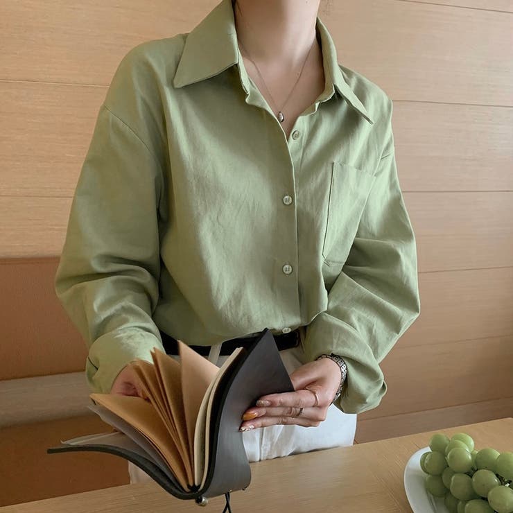 ビッグポケットピーチフェイスレギュラーシャツ | LADY LIKE  | 詳細画像12 