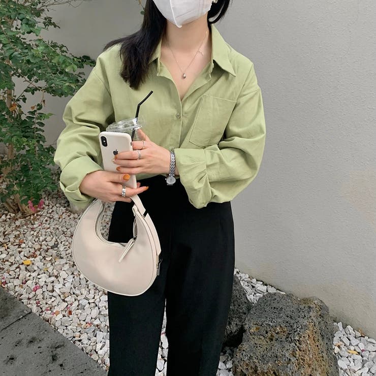 ビッグポケットピーチフェイスレギュラーシャツ | LADY LIKE  | 詳細画像15 