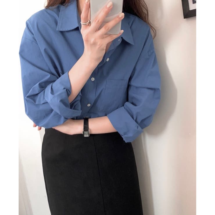 ビッグポケットピーチフェイスレギュラーシャツ | LADY LIKE  | 詳細画像2 