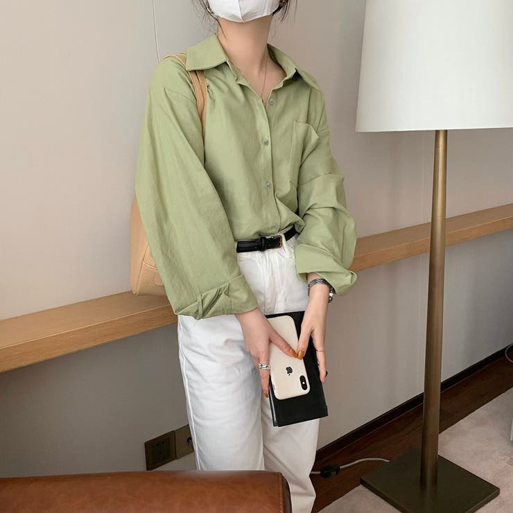 ビッグポケットピーチフェイスレギュラーシャツ | LADY LIKE  | 詳細画像9 