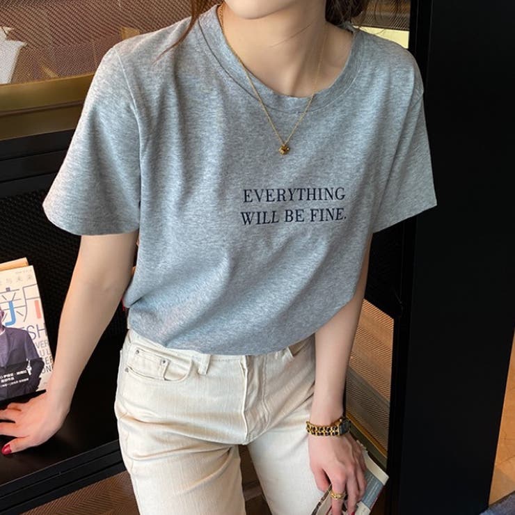 グレー | EVERYTHINGロゴTシャツ | LADY LIKE 