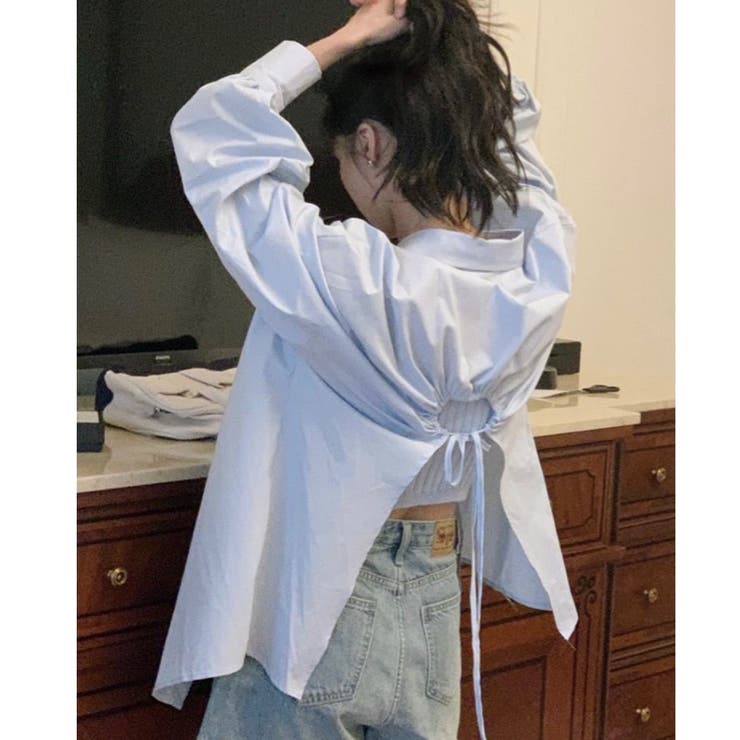 バックデザイン肌見せシャツ | LADY LIKE  | 詳細画像13 