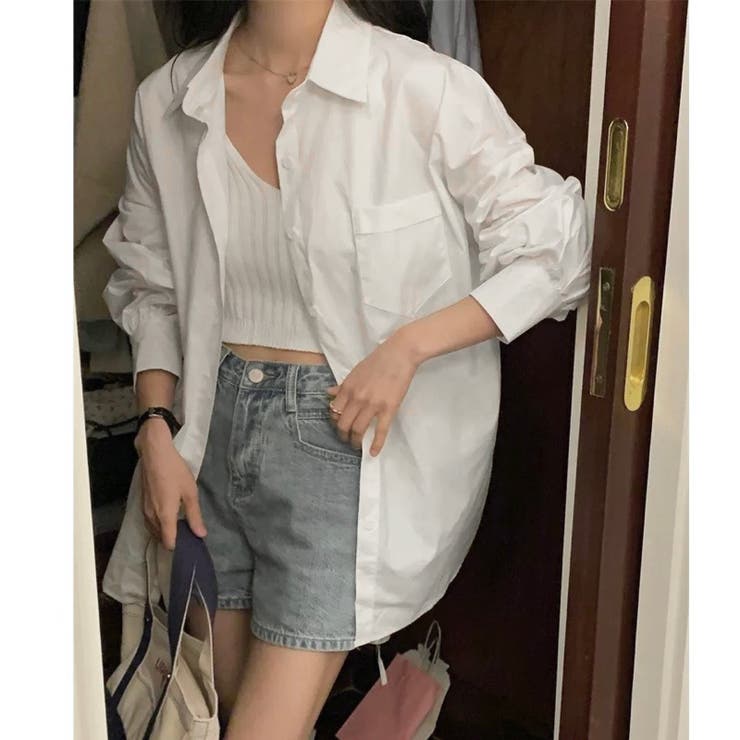 バックデザイン肌見せシャツ | LADY LIKE  | 詳細画像3 