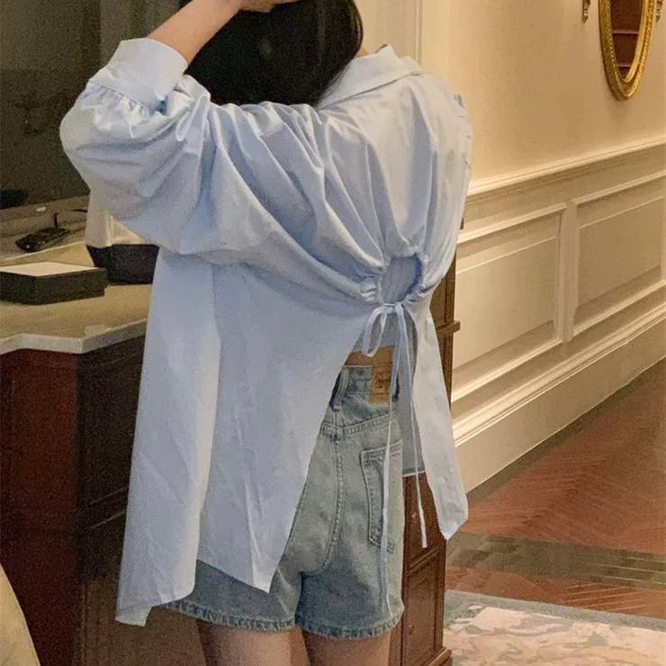 バックデザイン肌見せシャツ | LADY LIKE  | 詳細画像8 