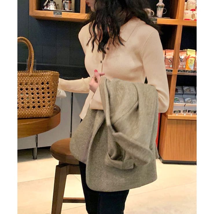 衿付き前開きソフトリブニット | LADY LIKE  | 詳細画像26 