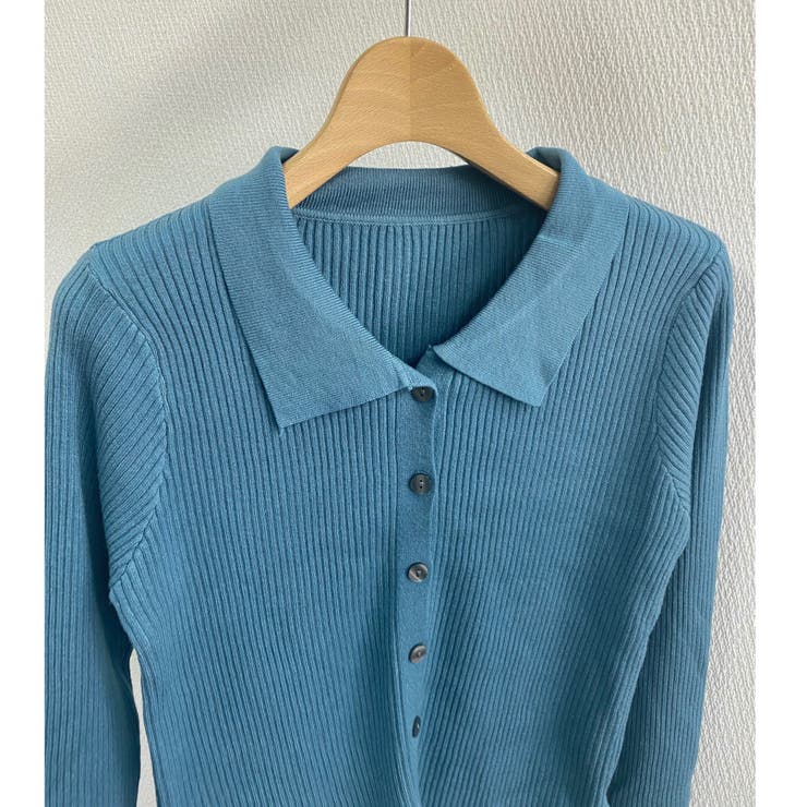 衿付き前開きソフトリブニット | LADY LIKE  | 詳細画像35 