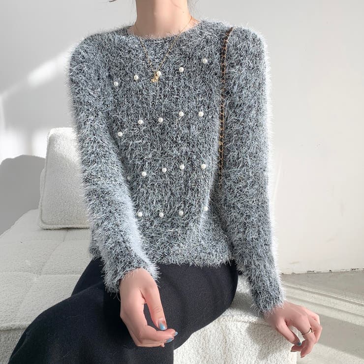パールデザインふわふわニット | LADY LIKE  | 詳細画像11 