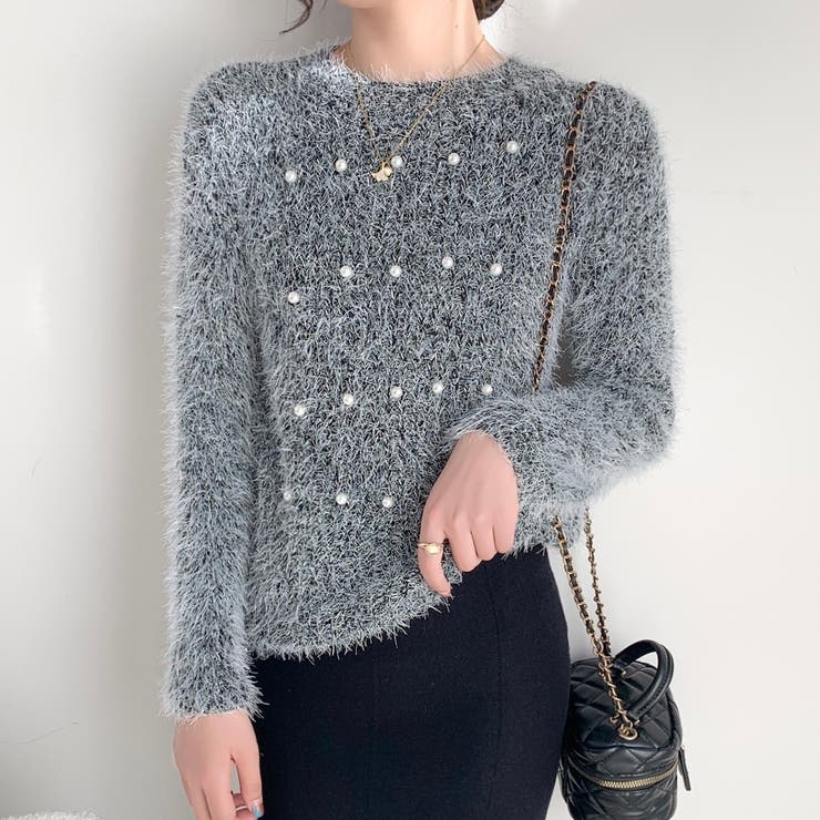 パールデザインふわふわニット | LADY LIKE  | 詳細画像12 