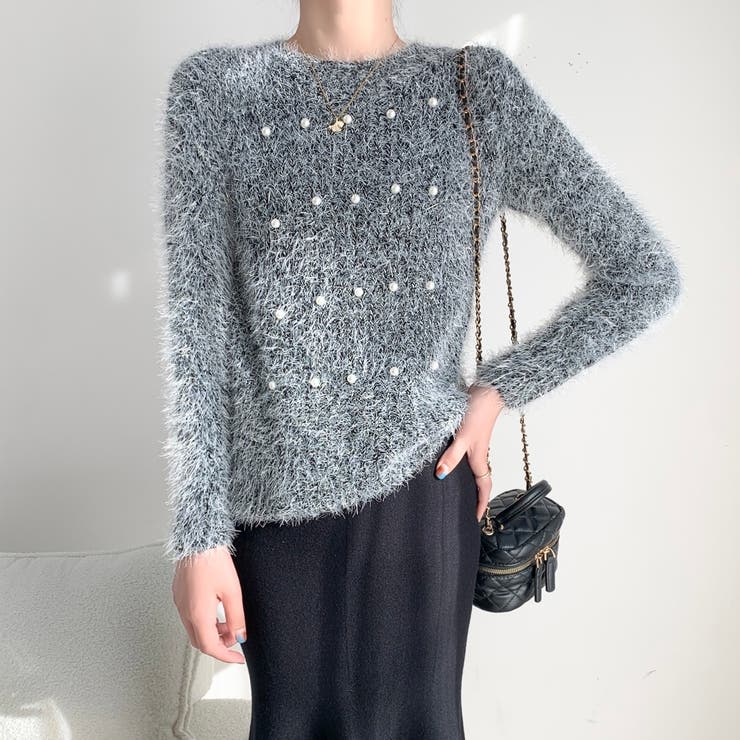 パールデザインふわふわニット | LADY LIKE  | 詳細画像13 