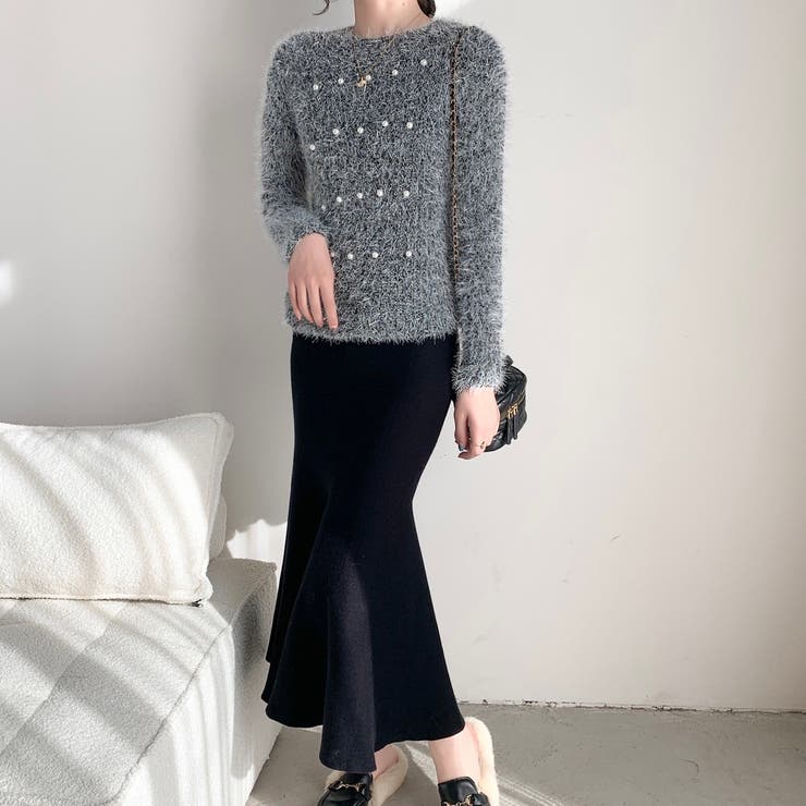 パールデザインふわふわニット | LADY LIKE  | 詳細画像15 