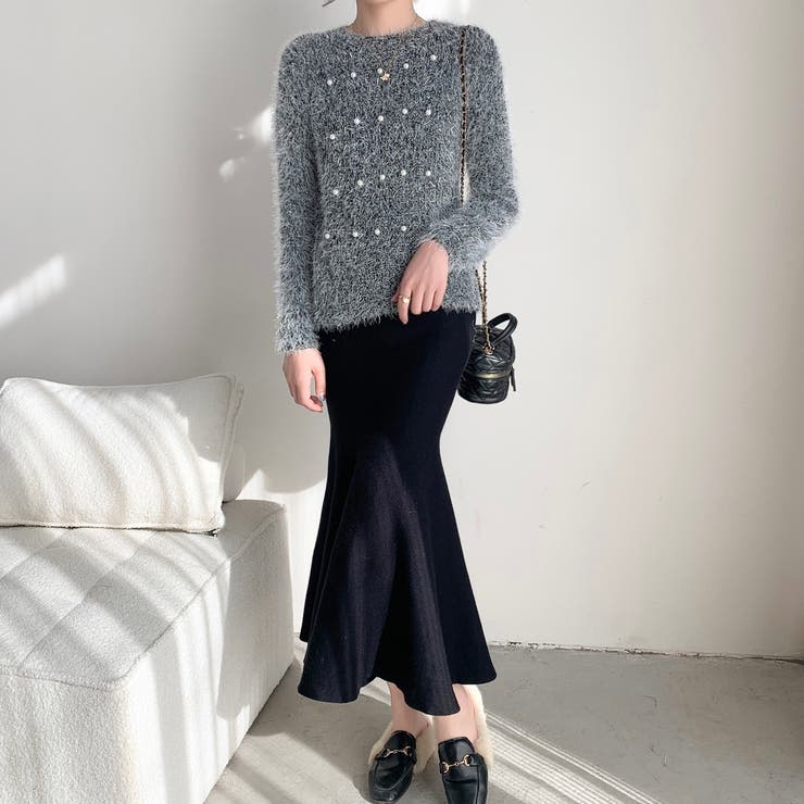 パールデザインふわふわニット | LADY LIKE  | 詳細画像18 