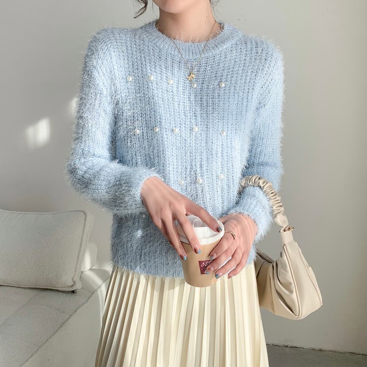 パールデザインふわふわニット | LADY LIKE  | 詳細画像24 