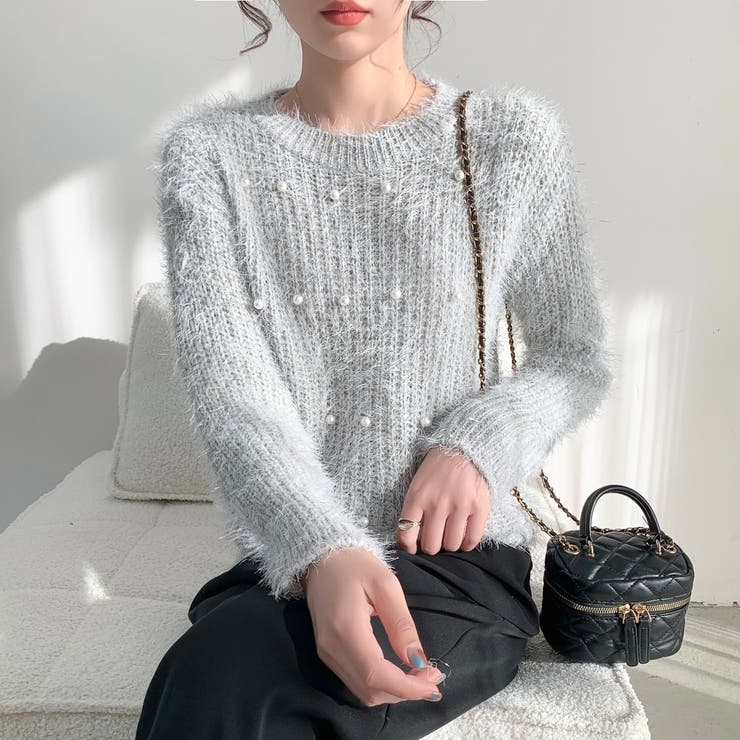 パールデザインふわふわニット | LADY LIKE  | 詳細画像32 