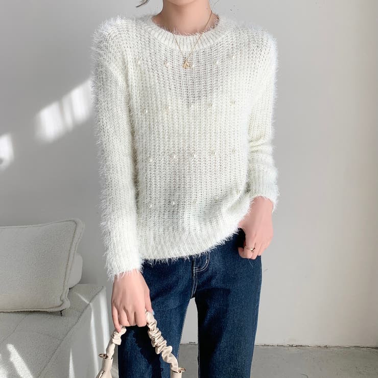 パールデザインふわふわニット | LADY LIKE  | 詳細画像6 