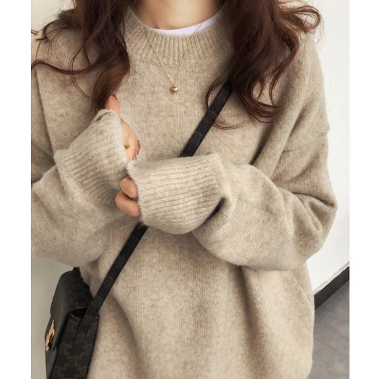ライトベージュ | ふんわりニットプルオーバー | LADY LIKE 