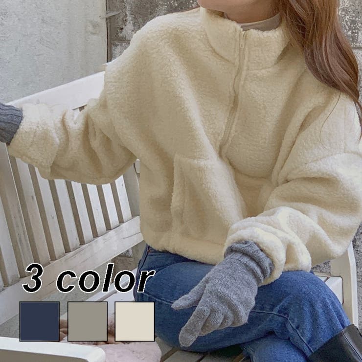 ゆったりボアフリースジャケット[品番：SHNW0010425]｜LADY LIKE