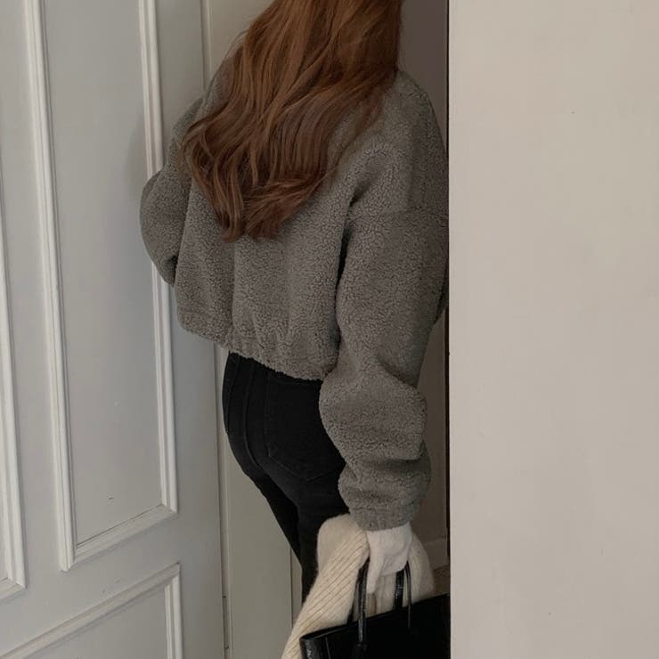 ゆったりボアフリースジャケット[品番：SHNW0010425]｜LADY LIKE