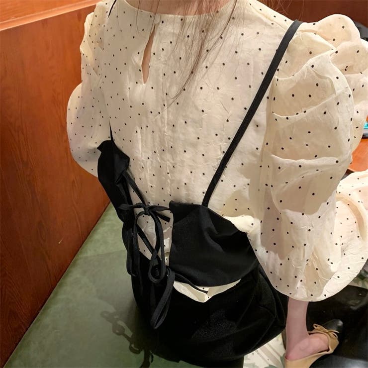 ビスチェ付きピンドットブラウス2点セット[品番：SHNW0010572]｜LADY