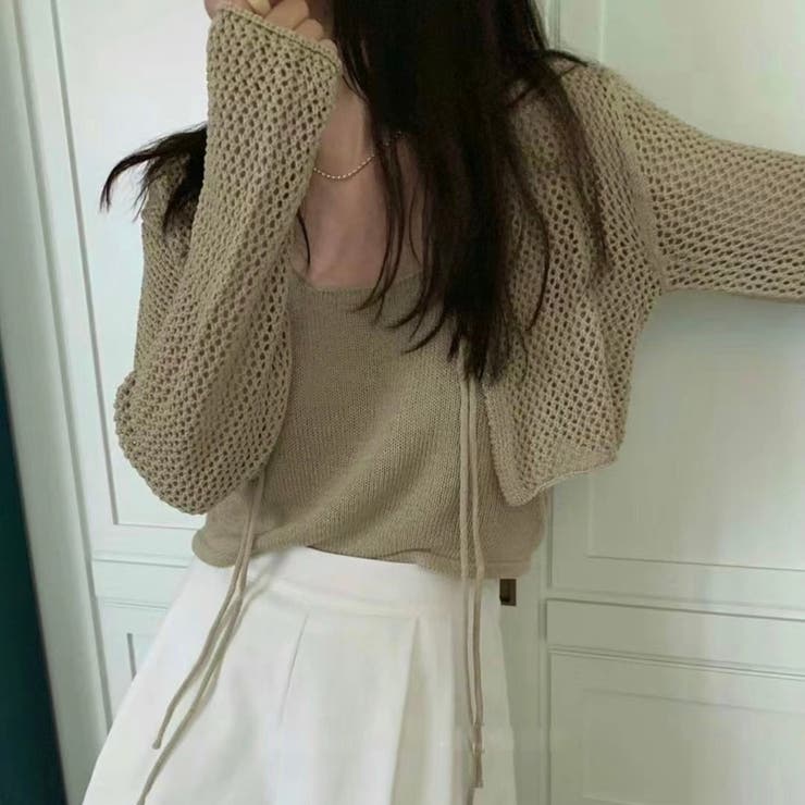 フロントリボンメッシュカーデアンサンブル2点セット | LADY LIKE  | 詳細画像10 