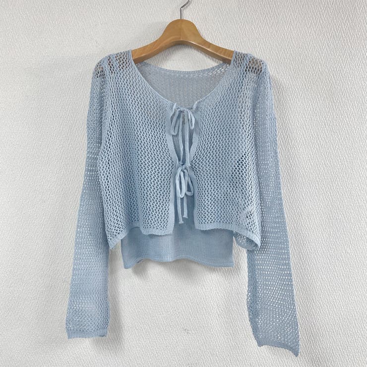 フロントリボンメッシュカーデアンサンブル2点セット | LADY LIKE  | 詳細画像11 