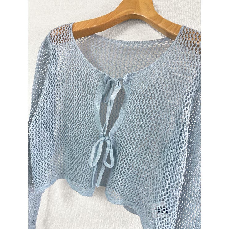 フロントリボンメッシュカーデアンサンブル2点セット | LADY LIKE  | 詳細画像12 