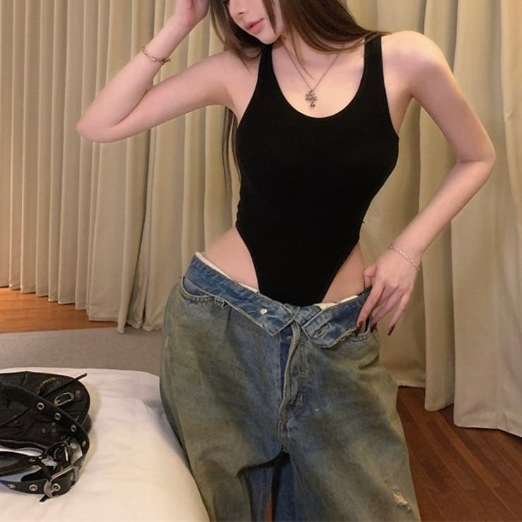 サイド開きカップ付きタンク型ボディスーツ | LADY LIKE  | 詳細画像9 