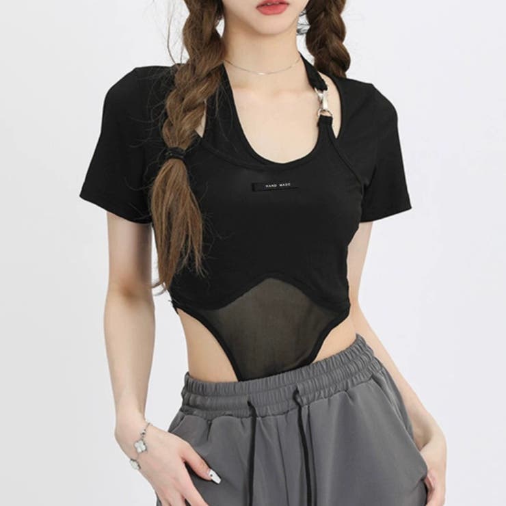 レイヤードシアーボディスーツ[品番：SHNW0011072]｜LADY LIKE