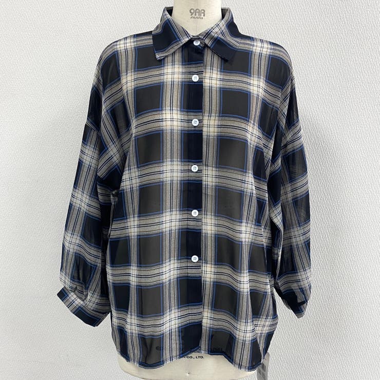 チェック柄ゆったりシアーシャツ | LADY LIKE  | 詳細画像30