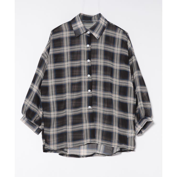 チェック柄ゆったりシアーシャツ | LADY LIKE  | 詳細画像33