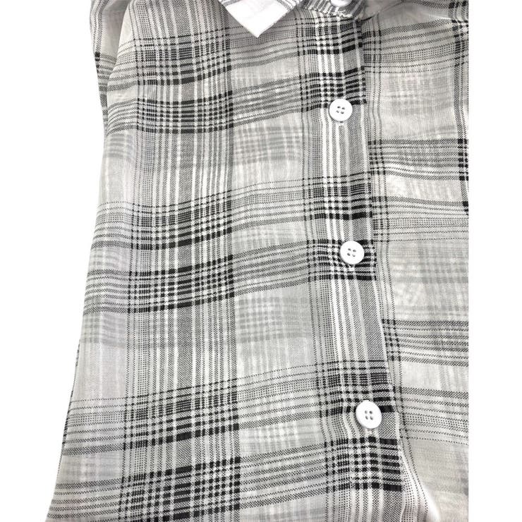 チェック柄ゆったりシアーシャツ | LADY LIKE  | 詳細画像36