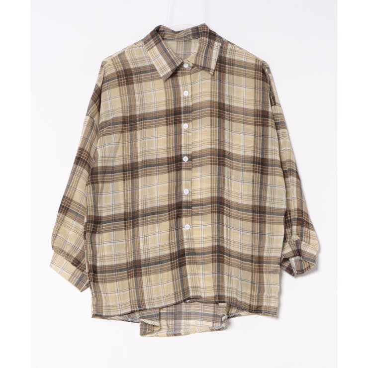 チェック柄ゆったりシアーシャツ | LADY LIKE  | 詳細画像37