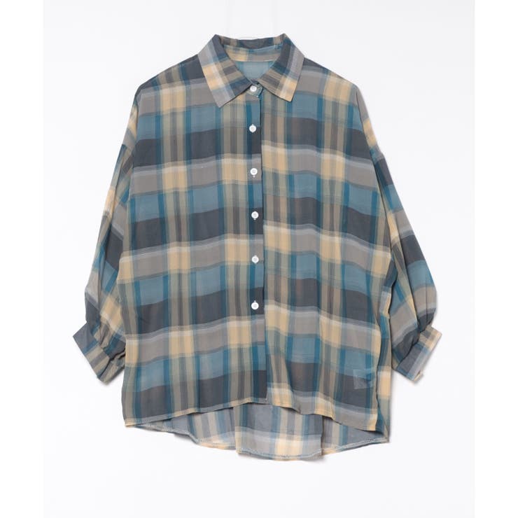 チェック柄ゆったりシアーシャツ | LADY LIKE  | 詳細画像39