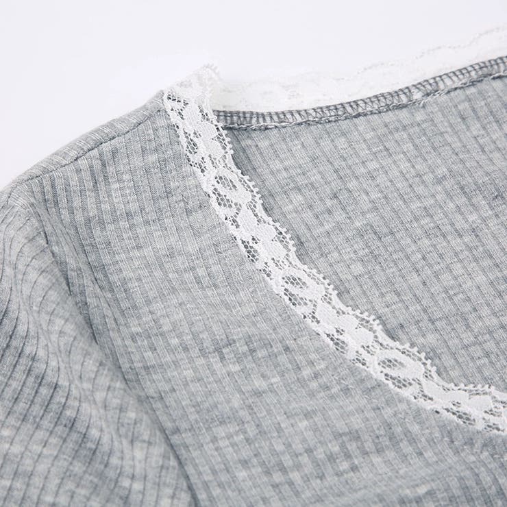 縁取りレースボタン付きトップス | LADY LIKE  | 詳細画像10