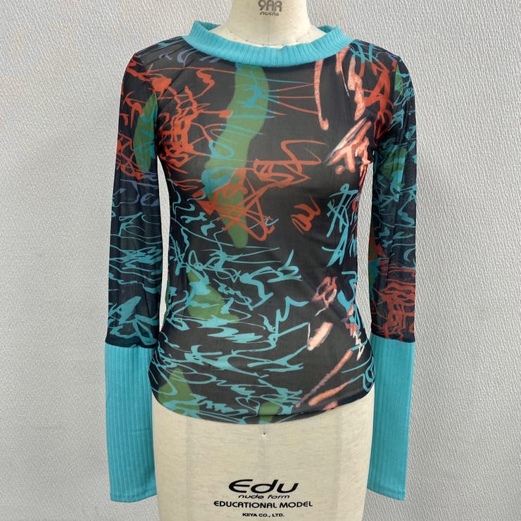 リブ切替えカラフルシアートップス | LADY LIKE  | 詳細画像7 