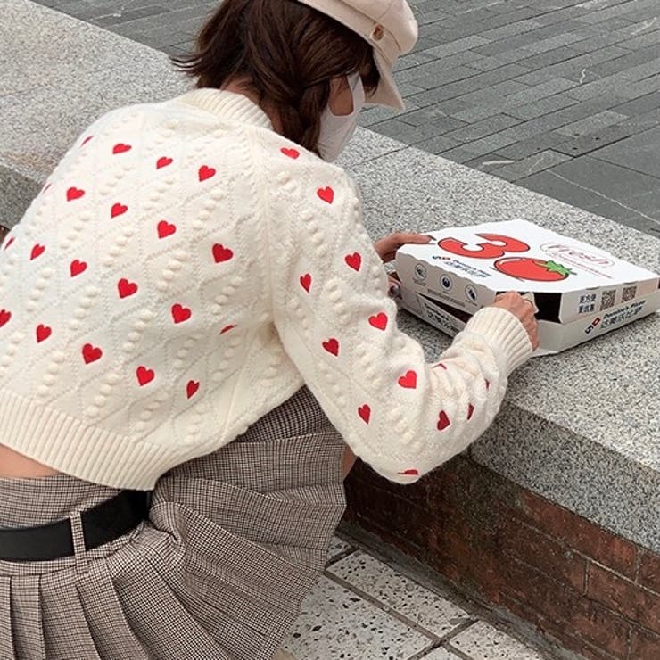 ハートプリント丸首ニット | LADY LIKE  | 詳細画像9 