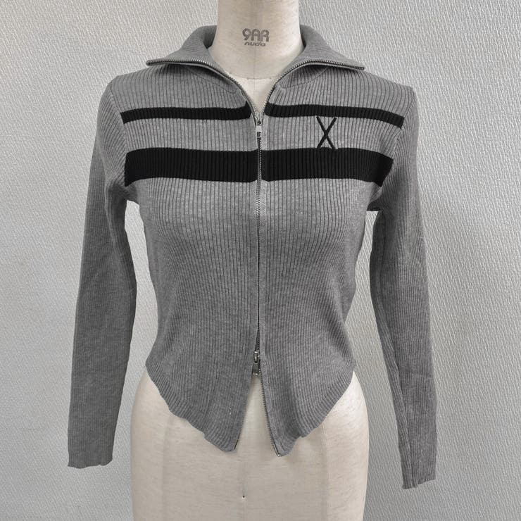 ライン入りダブルジップハイネックリブニット | LADY LIKE  | 詳細画像7 