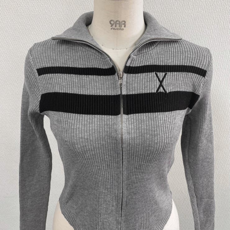 ライン入りダブルジップハイネックリブニット | LADY LIKE  | 詳細画像8 