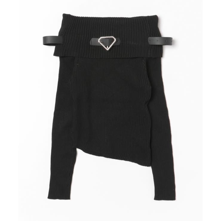 ベルト付きオフショルダーリブニット | LADY LIKE  | 詳細画像22 