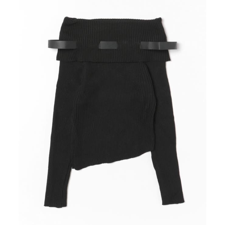 ベルト付きオフショルダーリブニット | LADY LIKE  | 詳細画像23 