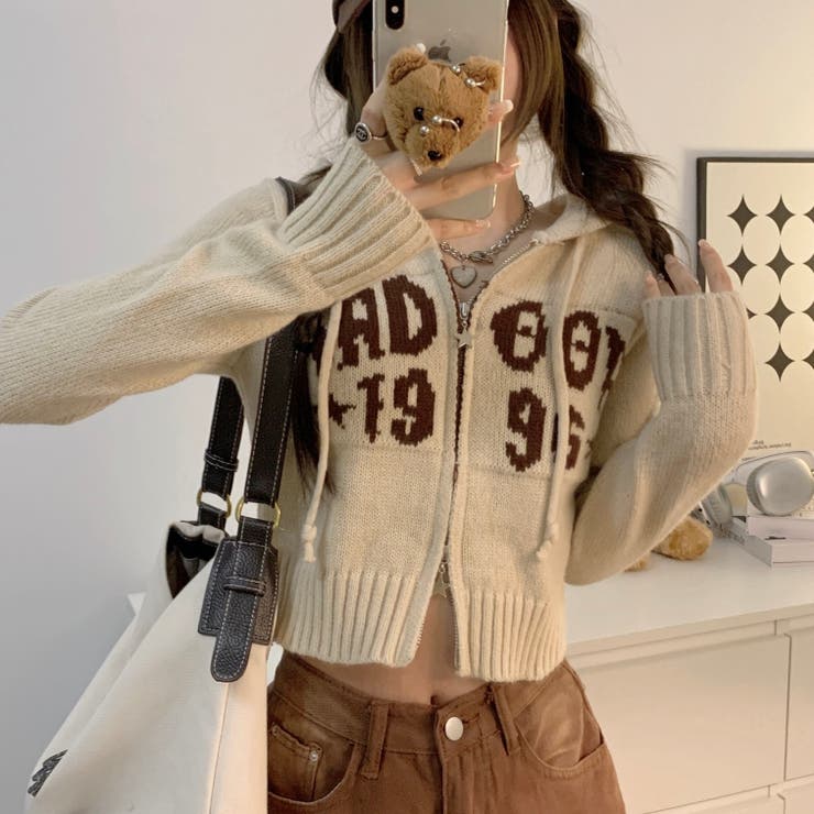 フロントロゴニットパーカー | LADY LIKE  | 詳細画像8 