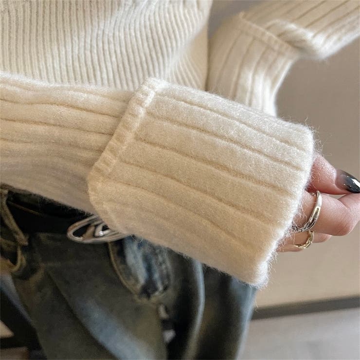 袖口ダブルクロップド丈ニット | LADY LIKE  | 詳細画像11 